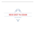 HESI V6 EXIT EXAM QUESTION AND ANSWERS LATEST UPDATE