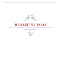 HESI V5 EXITEXAM QUESTIONS AND ANSWERS 100% CORRECT