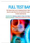 Test Bank for Lilleys Pharmacology for Canadian Health Care Practice, 4th Edition (Sealock, 2021), Chapter 1-58 | All Chapters