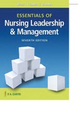 ESSENTIALS OF Nursing Leadership & Management SEVENTH EDITION, Sally A. Weiss, Ruth M. Tappen & Karen A. Grimley