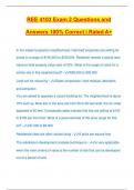 REE 4103 Exam 2 Questions and Answers 100% Correct | Rated A+