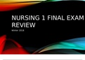 NURSING 1 - Final Exam Review.