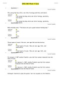 ENG 090 Week 4 Quiz - Complete Solutions