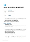 College aantekeningen HC's+WC's | Vertellen En Verbeelden (ME1V15002) 