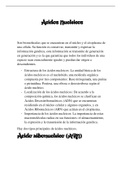 Ácidos nucleicos, ADN y ARN. Síntesis de proteínas, replication y reparación del ADN. Genoma humano, código genético. 