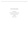 Summary Week 4 Assignment.docx Section 4: Valuation Conclusion The University of Arizona Global Campus BUS 401: Principles of Finance Section 4: Valuation Conclusion Part 1 Three categories involve financial risk, business risk, and investors risk