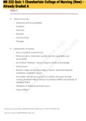 Exam (elaborations) NR 222 Quiz 1 Chamberlain College of Nursing (New) - Already Graded A 