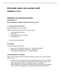 Samenvatting brede basis sociaal werk (social work) 