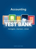 Exam (elaborations) Test Bank For Accounting 9th Edition Horngren, Harrison, Oliver  