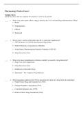 NURSING 101 Pharmacology Practice Exam 1- Chattahoochee Technical College