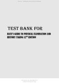 Bates’ Guide to Physical Examination and History Taking, 12th Edition Test bank.