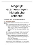 Examenvragen historische reflectie