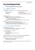 Samenvatting  Psychodiagnostiek