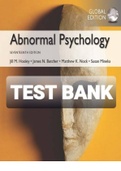 Exam (elaborations) TEST BANK FOR ABNORMAL PSYCHOLOGY GLOBAL 17TH ED BY JILL HOOLEY, JAMES BUTCHER, MATTHEW NOCK, SUSAN MINEKA 