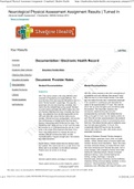 Neurological Physical Assessment Assignment Results | Turned In Advanced Health Assessment - Chamberlain, NR509- shadow health