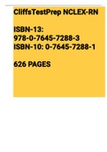 Exam (elaborations) TEST PREP NCLEX-RN(2005) AMERICAN BOOKWORKS CORPORATION - CLIFFSTESTPREP NCLEX-RN  