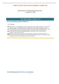 D029 Population Health Data Brief/POPULATION HEALTH DATA BRIEF TEMPLATE Informatics for Transforming Nursing Care October 2020