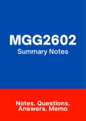 MGG2602 - Notes (Summary)