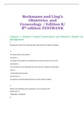 Beckmann and Ling’s Obstetrics and Gynecology 8th Edition Casanova Test Bank