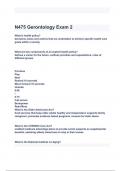 N475 Gerontology Exam 2 Questions and Answers 2024/2025( A+ GRADED 100% VERIFIED).