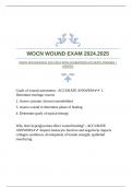 WOCN WOUND EXAM 2024.2025 WITH GUARANTEED ACCURATE ANSWERS |VERIFIED