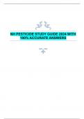 NH PESTICIDE STUDY GUIDE 2024 WITH  100% ACCURATE ANSWERS