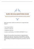 NURS 305 EAQ QUESTIONS EXAM WITH GUARANTEED ACCURATE ANSWERS