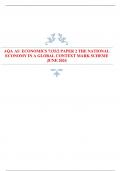 AQA AS ECONOMICS 7135/2 PAPER 2 THE NATIONAL ECONOMY IN A GLOBAL CONTEXT MARK SCHEME  JUNE 2024