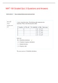 MAT 150 Graded Quiz 3 Questions and Answers,100% CORRECT