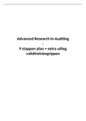 Samenvatting van het 9-stappenplan en uitleg van de validiteitsbegrippen ARIA