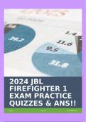 2024 JBL FIREFIGHTER 1 EXAM PRACTICE QUIZZES & ANS!!