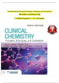 TEST BANK for Clinical Chemistry Principles, Techniques, and Correlations 9th Edition by Bishop Fody | Verified Chapter's 1 - 31 | Complete Newest Version