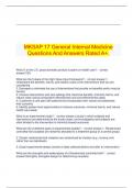  MKSAP 17 General Internal Medicine Questions And Answers Rated A+.