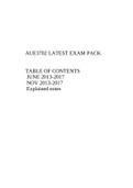 AUE3702 LATEST EXAM PACK