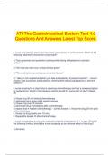 ATI The Gastrointestinal System Test 4.0 Questions And Answers Latest Top Score.