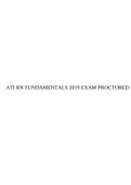 ATI RN FUNDAMENTALS 2019 EXAM PROCTORED