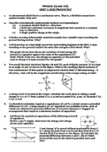 Test questions physics class 12 electrostatics