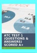 ATC TEST 1 (QUESTIONS & ANSWERS) SCORED A+