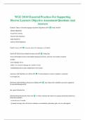 WGU D169 Essential Practices For Supporting Diverse Learners Objective Assessment Questions And Answers