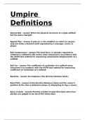 Umpire Definitions