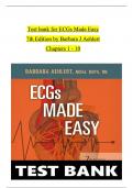 TEST BANK For ECGs Made Easy, 7th Edition by Barbara J Aehlert, All Chapters 1 - 10, Complete Newest Version