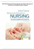 Test Bank: Maternal-Newborn Nursing: The Critical Components of Nursing Care, 3rd Edition, Roberta Durham, Linda Chapman