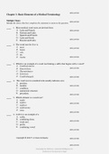 Chapter 1: Basic Elements of a Medical Terminology ( with answer keys ) Graded A+