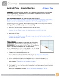 GIZMOS Inclined Plane – Simple Machine Answer Key