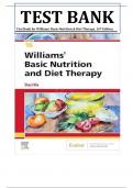 TEST BANK FOR Williams' Basic Nutrition and Diet Therapy 16th Edition by Staci Nix , ISBN: 9780323653763, All 23 Chapters Covered & Verified || Guide A+