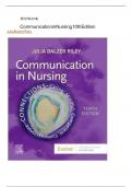 Test Bank : Communication in Nursing, 10th Edition, 10th Edition (Julia Balzer Riley 2024/25)latest edition graded A+