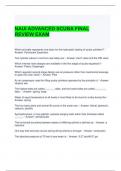 NAUI ADVANCED SCUBA FINAL REVIEW EXAM 2024 QUESTIONS AND ANSWERS