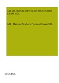 ATI MATERNAL NEWBORN PROCTORED  EXAM 2021