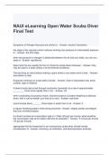 NAUI eLearning Open Water Scuba Diver Final Test