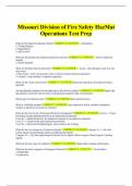 Missouri Division of Fire Safety HazMat Operations Test Prep